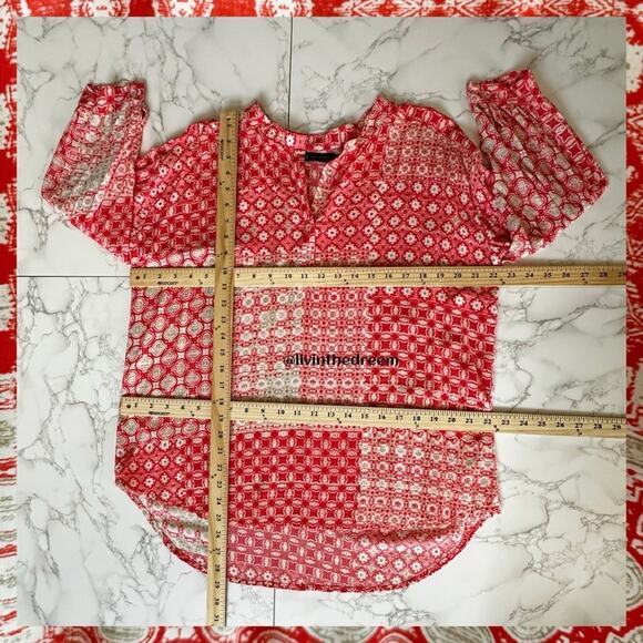 #T139 John Eshaya JET Long Sleeve Printed 3/4 Sleeve Shirt $149 - Picture 10 of 10